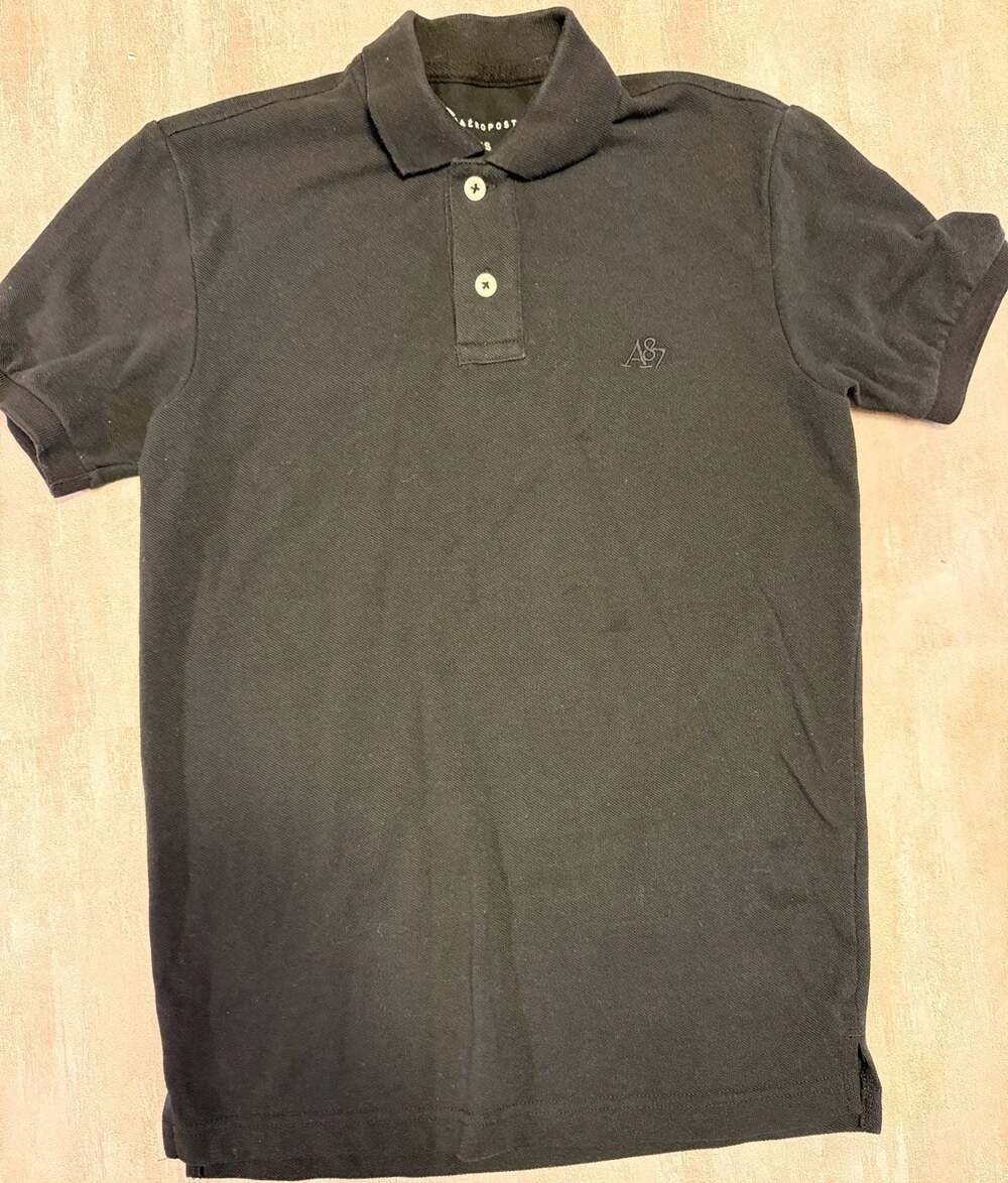 Aéropostale A87‎ Aéro Impact Black Polo Shirt Size XS